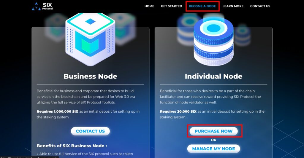 Become a node on SIX Protocol - PURCHASE NOW